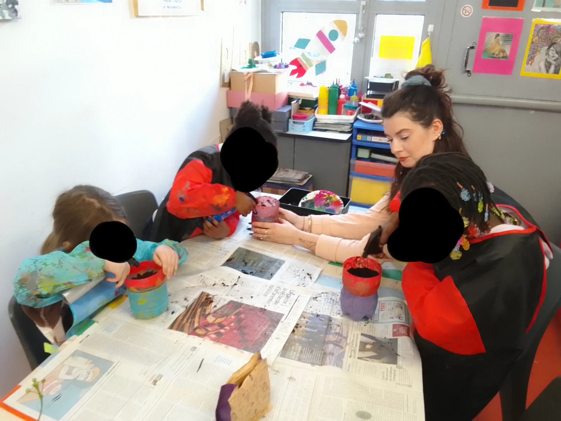 Accompagnement d’un atelier de création avec des enfants